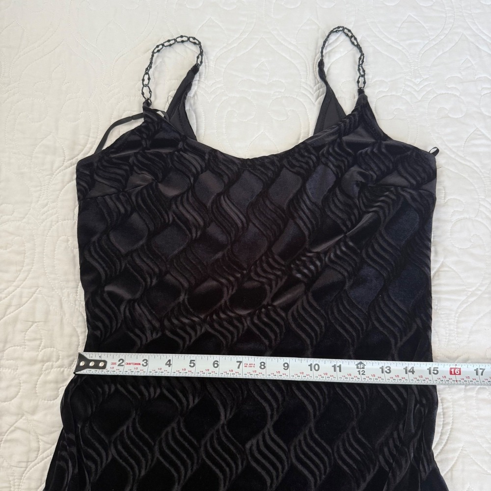Vintage Gunne Sax Jessica McClintock Black Contrast Velvet Maxi Dress 9/10 EUC - Picture 13 of 16